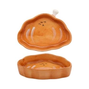 Imagem de Pratos De Cerâmica Em Formato De Pão Para Molhos, Pequenos E Criativos