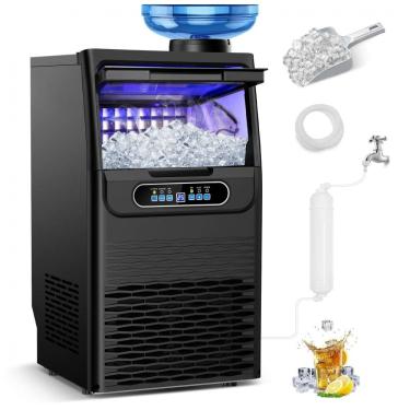 Imagem de Máquina de Gelo Comercial RAPSUAR 45 kg/24h Aço Inoxidável 110V