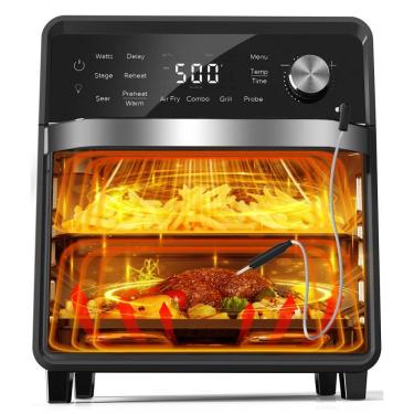 Imagem de Forno Elétrico Air Fryer Grill 15,5L Nuwave Inox Pro-Smart Convecção 3 Potências Sonda Digital 110V