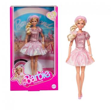 Imagem de Barbie The Movie Pink Beret – Margot Robbie colecionável com conjunto rosa e boina 2025