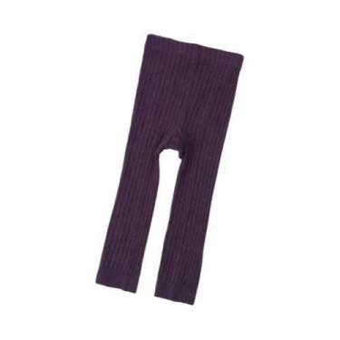 Imagem de Leggings Tricotadas Para Meninas E Meninos, Calças Sólidas Para Bebês 