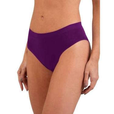 Imagem de Calcinha Hope 38020 Biquini Sem Costura Conforto Laterais Largas, Roxo