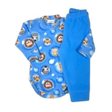 Imagem de Conjunto Body E Calça Soft Pettenati Soft Bebê Bodie, Safari bolha azu