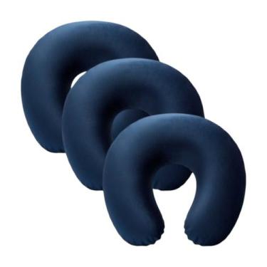 Imagem de Almofada Pescoço Viagem Apoio Cervical Fibram Cor:AzulQuantidade:3, Az