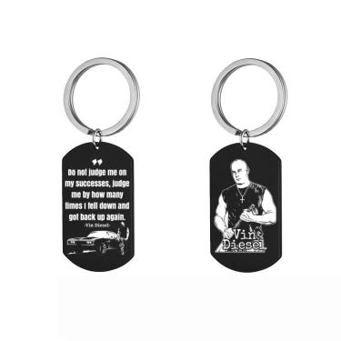 Imagem de Chaveiro Chaveiro Fast X Vin Diesel Quote em Aço Inoxidável