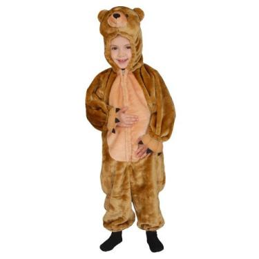 Imagem de Dress Up America Fantasia de urso para crianças - Fantasia de urso de pelúcia marrom para meninos e meninas