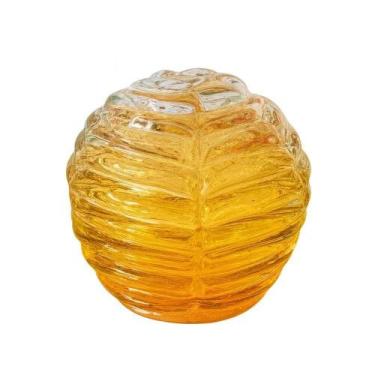 Imagem de Escultura De Vidro Murano Esfera âmbar Torcello Mek 11,511,5cm