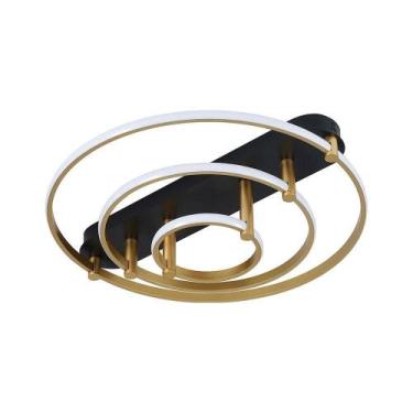 Imagem de Plafon Skylight Listo 3106m Led Bivolt Preto-dourado