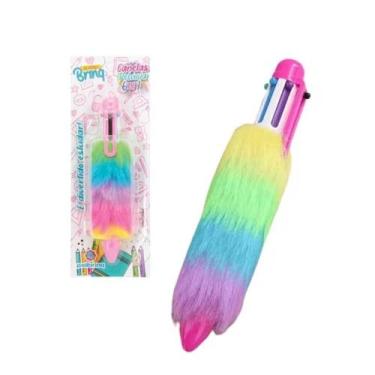 Imagem de Caneta Multicolorida Pelucia Plush Color - Polibrinq SB07