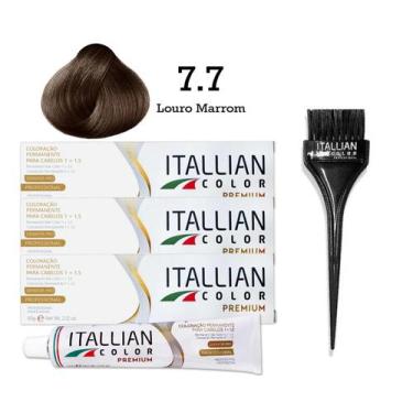 Imagem de 3 Unidades Coloração 7.7 Louro Marrom  Itallian Color - Itallian Hairt