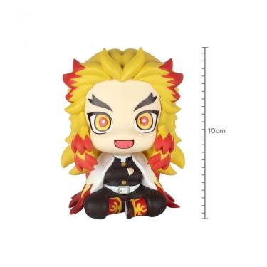 Imagem de Figura de Coleção Megahouse Lookup Rengoku Kyoujurou Demon Slayer PVC 10CM Cabeça Ajustável Amarelo