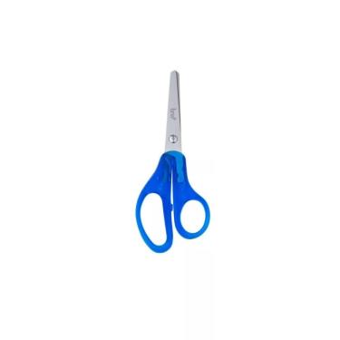 Imagem de Tesoura Escolar 13cm Ponta Redonda Zoom Brw Azul