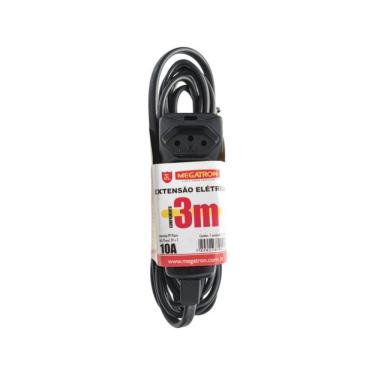 Imagem de Extensão Tripla 3 X 0,75 X 3,0m Preta Megatron