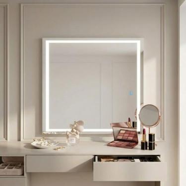 Imagem de Espelho Lopazzi Iluminado LED Touch 80x90cm Retangular Decorativo para