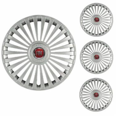 Imagem de Jogo Calota Aro 15 Europa Premium Fiat + Emblema Resinado - Grid