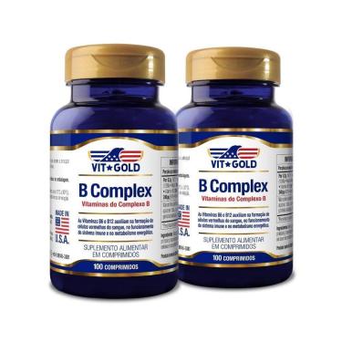 Imagem de Vitaminas Complexo B Vitgold KIT 2x 100 Comprimidos-Unissex