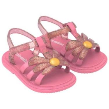 Imagem de SANDÁLIA MINI MELISSA HIP BLOMMY BABY ROSA GLITTER-Feminino