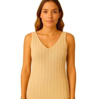 Imagem de Blusa de Tricô Vih Triny Básica com Trança Moda Feminina Confortável-Feminino