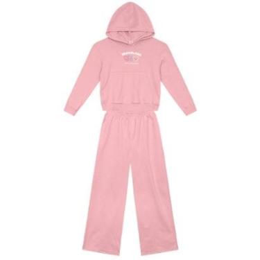 Imagem de Conjunto infantil menina eme moletom de coração Brandili-Feminino