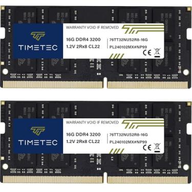Imagem de Timetec Kit de 32 GB (2 x 16 GB) DDR4 3200MHz (PC4-3200AA) PC4-25600 SODIMM RAM para la...