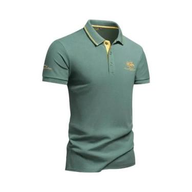 Imagem de Camisas Polo Masculinas De Verão Leves E Respiráveis Com Bordado, Cami