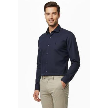 Imagem de Camisa Masculina Slim Fit Premium Polo Wear Marinho, Azul marinho, GG