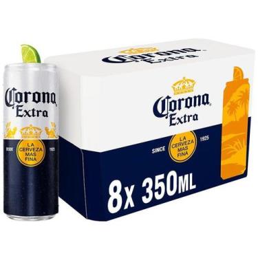 Imagem de Cerveja Corona Extra Pilsen 8 Unidades Lata 350ml, 8 unidades
