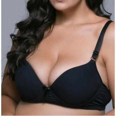 Imagem de Sutiã Microfibra com Bojo Base 20mm Alça Grossa - Bruvi Lingerie, Pret