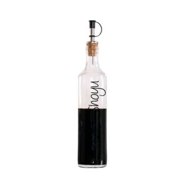 Imagem de Galheteiros de Vidro 500ml  Bico Dosador Cortiça  Vinagre  Azeite  Sho