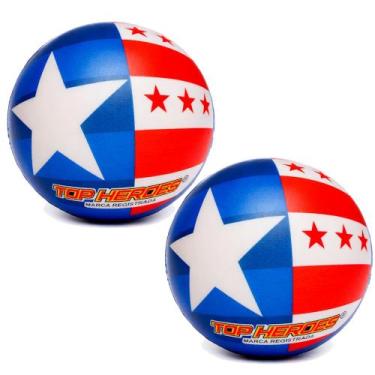 Imagem de 2 Bolas Infantil Top Heroes Super América Vinil Bola para Crianças Den