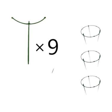 Imagem de Suporte De Plantas De 3 Camadas: Anéis E Gaiolas Para Vasos De Flores 