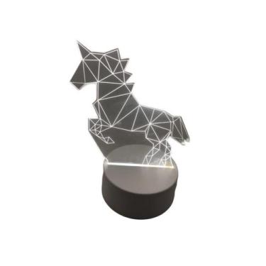 Imagem de Luminaria Led 3D Abajur Unicórnio Enfeite Decoração Origin Presente Ca
