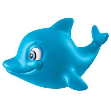 Imagem de Baby Dolphin Golfinho Azul De Brinquedo Cometa Fundo Do Mar Mordedor P