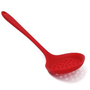 Imagem de Escumadeira de Silicone Bueno 29,8cm Vermelho - Mek