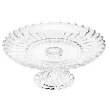 Imagem de Prato Para Bolo Cristal Chumbo Com Pé Geneva 30 x 13Cm Wolff