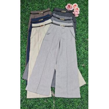 Imagem de Calça Pantalona de Linho L8297 - Doutoras Modas, Preto, P