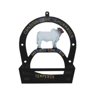 Imagem de Suporte Porta Tempero e Condimentos Sup.TemperoBoi.gas Alumínio Fundid