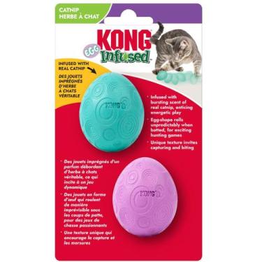 Imagem de Kong Eggs Infused com Catnip Brinquedo Ovos para Gatos 2 unidades