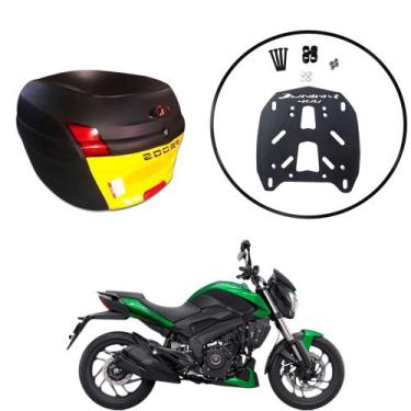 Imagem de Baú Moto Universal Awa 34 L + Suporte Sup Bajaj Dominar 400, Amarelo
