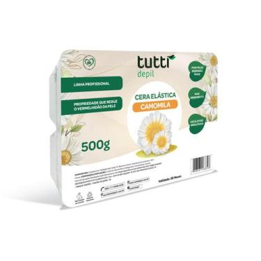 Imagem de Cera Quente Elástica Tutti Depil 1kg Tamanho:500GRCor:Camomila, 500GR,