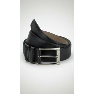 Imagem de Cinto Masculino Couro Fivela Prata Elegante - Congratulations Store