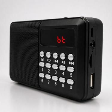 Imagem de Rádio Portátil FM Bluetooth Entrada SD Recarregável Aiker MTJ-2006, Pr