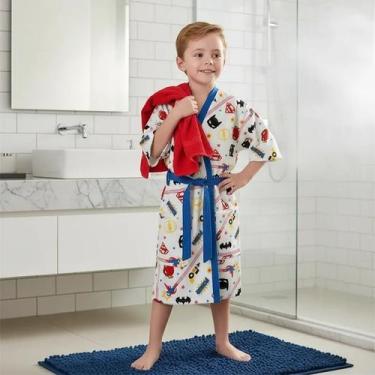 Imagem de Roupão Felpudo G Infantil Quimono Estampado Liga da Justiça Lepper