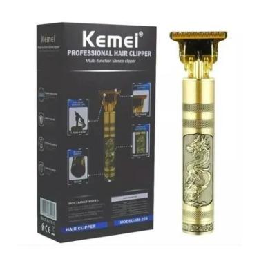 Imagem de Maquininha de Corte e Acabamento S/fio Dourado Original - Kemei, Bivol