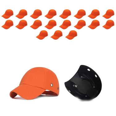 Imagem de Bone com Capacete EPI Kit 19 Uni Obra Seguranca Construcao Reparo Casquete Oficina Trabalho Resistente Protecao