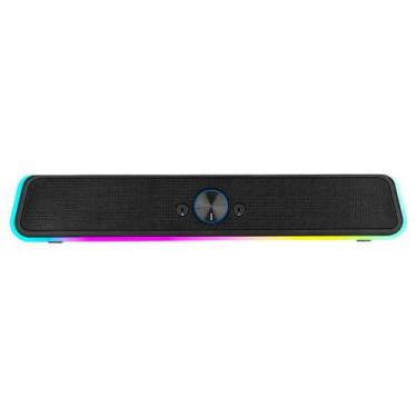Imagem de Caixa de Som Gamer Rise Mode Aura Sound S4, RGB Rainbow, 2x 3W, Preto 