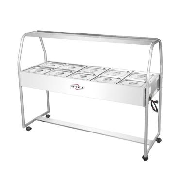 Imagem de Buffet Térmico SPL-512 com 10 Cubas Aquecidas e Controle de Temperatura Inox Spolu