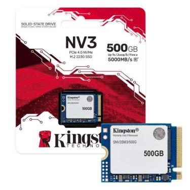 Imagem de SSD M.2 500GB Mini Kingston NV3 500GB M.2 2230 NVMe PCIe 4.0 Leitura 5