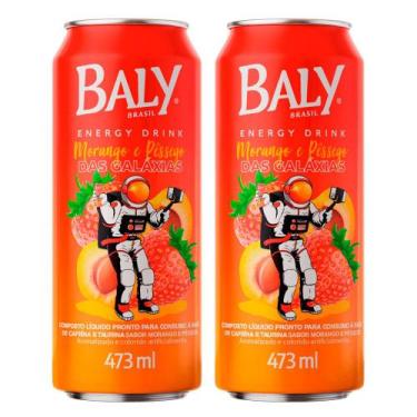 Imagem de Kit 2 Energético Baly Morango e Pêssego das Galáxias 473ml