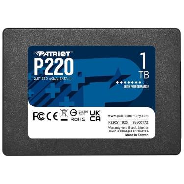 Imagem de SSD Interno P220 1TB Leitura Até 550MB-s Fator de Forma 2.5 Polegadas SATA III 6Gbps Patriot